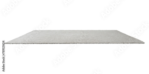 Gray fluffy floor carpet design element
