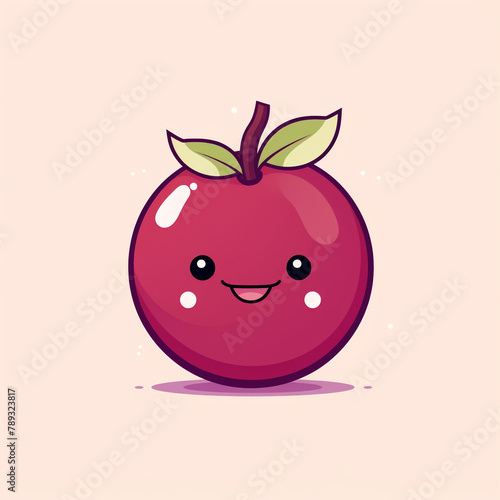 Wallpaper Mural charming and minimalist cartoon-style depiction of a apple сreated with Generative Ai Torontodigital.ca