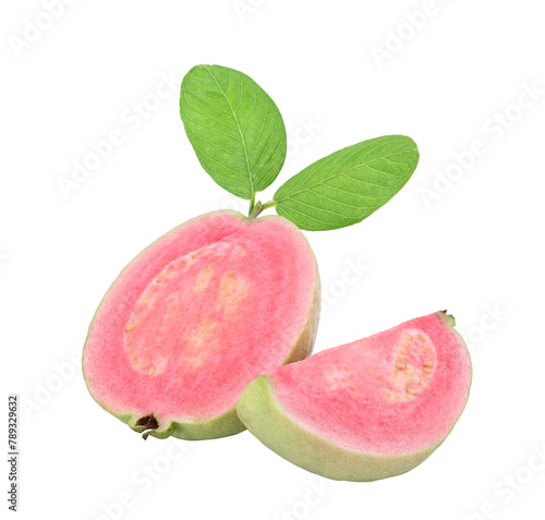 Pink guava half isolated on transparent png