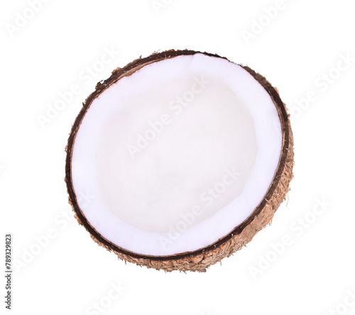 coconut half isolated on transparent png