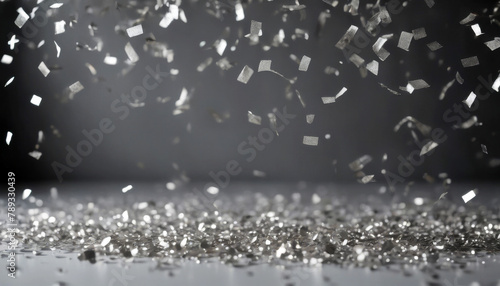 Wallpaper Mural air confetti holiday backgrounds  Silver Overlay gray glitter flying decorating bright background falling celebration event happy gift glistering element surprise greeting serpentine i Torontodigital.ca