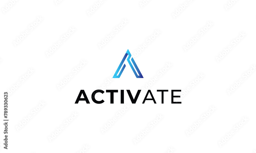 Letter A Activate vector gradient logo Letter A Activate vector gradient logo