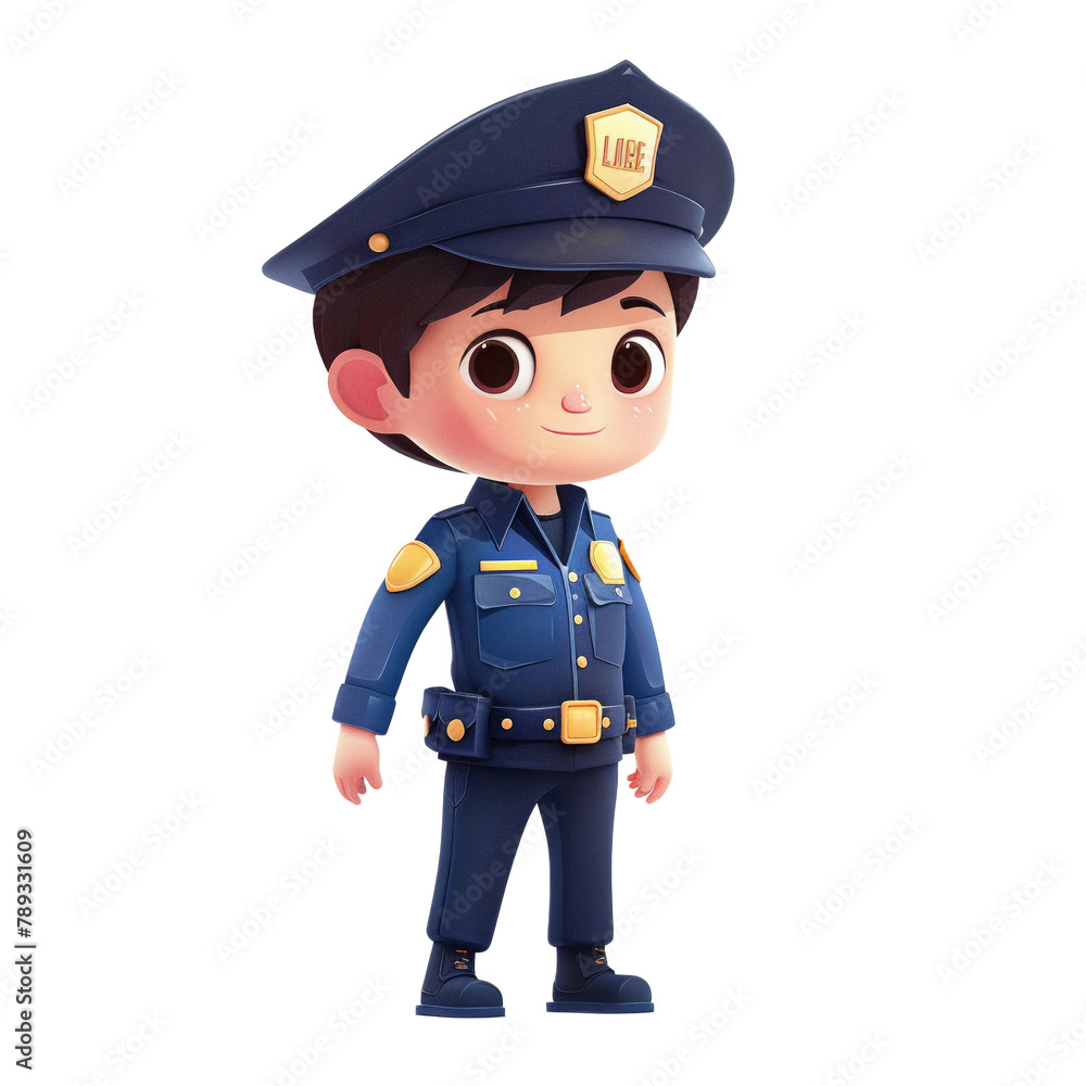 Cute child wearing work clothes Architect cartoon 2D illustration on white background Looks minimalist Cute child wearing work clothes Architect cartoon 2D illustration on white background Looks minimalist
