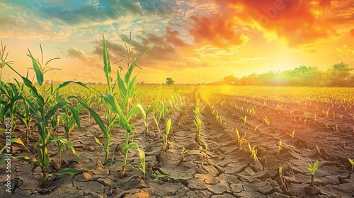 Analyze the effects of hot weather on agriculture and food production, including crop yields and water availability