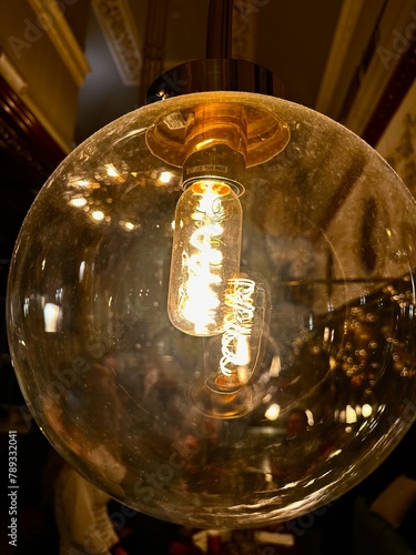 Cosy filament lightbulb in glass dome