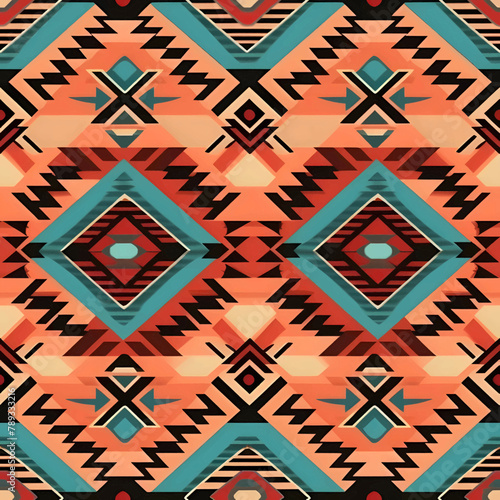Ethnic boho seamless pattern. Tribal aztec vector ornament.