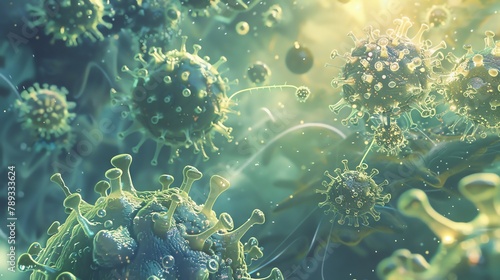 Analyze the structure of viruses and their mechanisms of infection photo