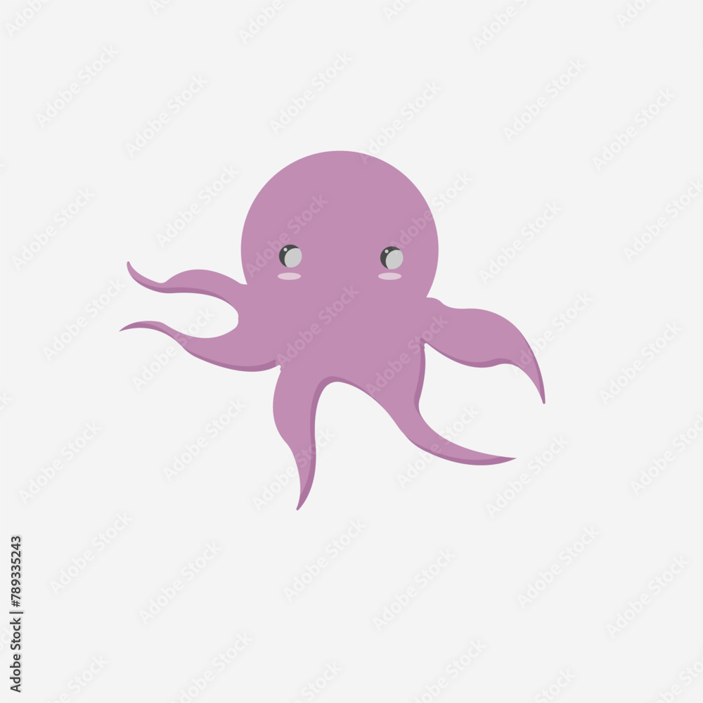 vector graphic of octopus good for national octopus celebration. flat design. flyer design.flat illustration.