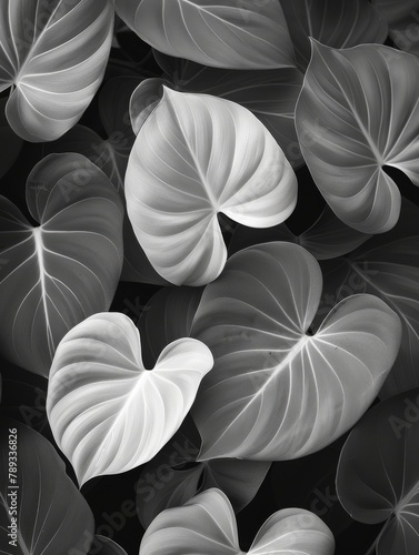 The simplicity and beauty of Philodendron leaves.