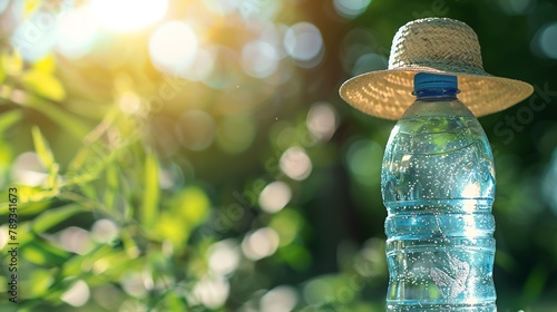 Explore strategies for staying cool and safe during hot weather, including staying hydrated, seeking shade, and wearing lightweight, breathable clothing photo