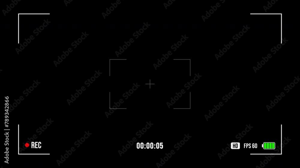 Camera recording screen overlay. Camera recording overlay on