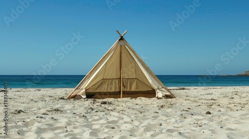 Beach tent clipart providing shelter from the sun.