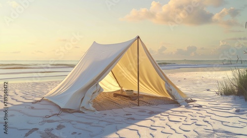 Beach tent clipart providing shelter from the sun.
