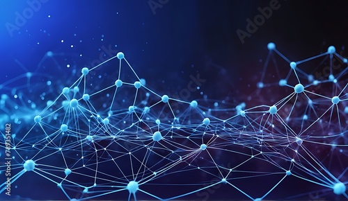  Cyber big data flow. Blockchain data fields. Network line connect stream. Concept of AI technology  digital communication  science research  3D illustration neural cells 