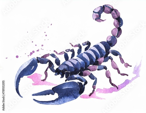 Czarny skorpion ilustracja #789352015