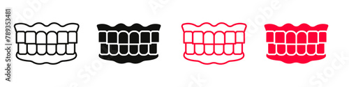 Prosthetic Dental Model Icon for Oral Healthcare Education