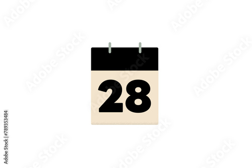 28 day twenty-eight, twenty-eighth, calendar, days of the month, sheets of paper