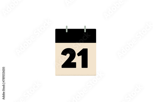21 day twenty-one, twenty-first, calendar, days of the month, sheets of paper