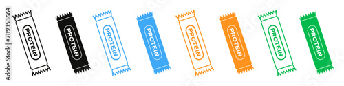 Energy-Boosting Protein Bar Icon for Sports Nutrition and Healthy Snacking