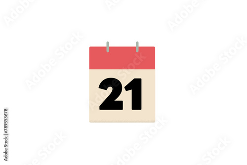 21 day twenty-one, twenty-first, calendar, red, days of the month, sheets of paper