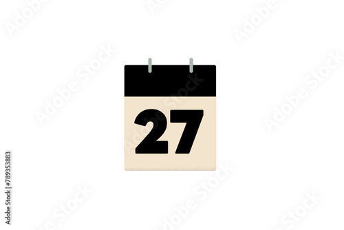 27 day twenty-seven, twenty-seventh, calendar, days of the month, sheets of paper