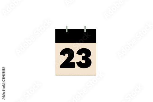 23 day twenty-three, twenty-third, calendar, days of the month, sheets of paper