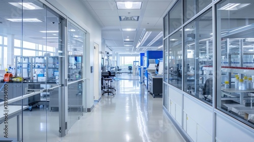 A state-of-the-art biotech laboratory, pioneering breakthroughs in gene editing and personalized medicine with advanced genetic sequencing and manipulation technologies.