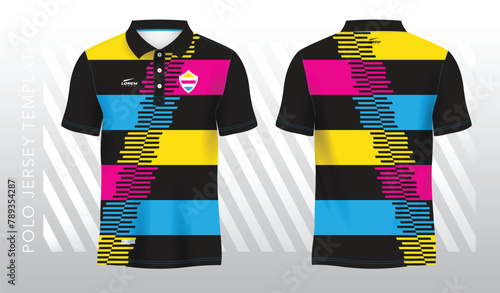 colorful abstract polo jersey sport uniform