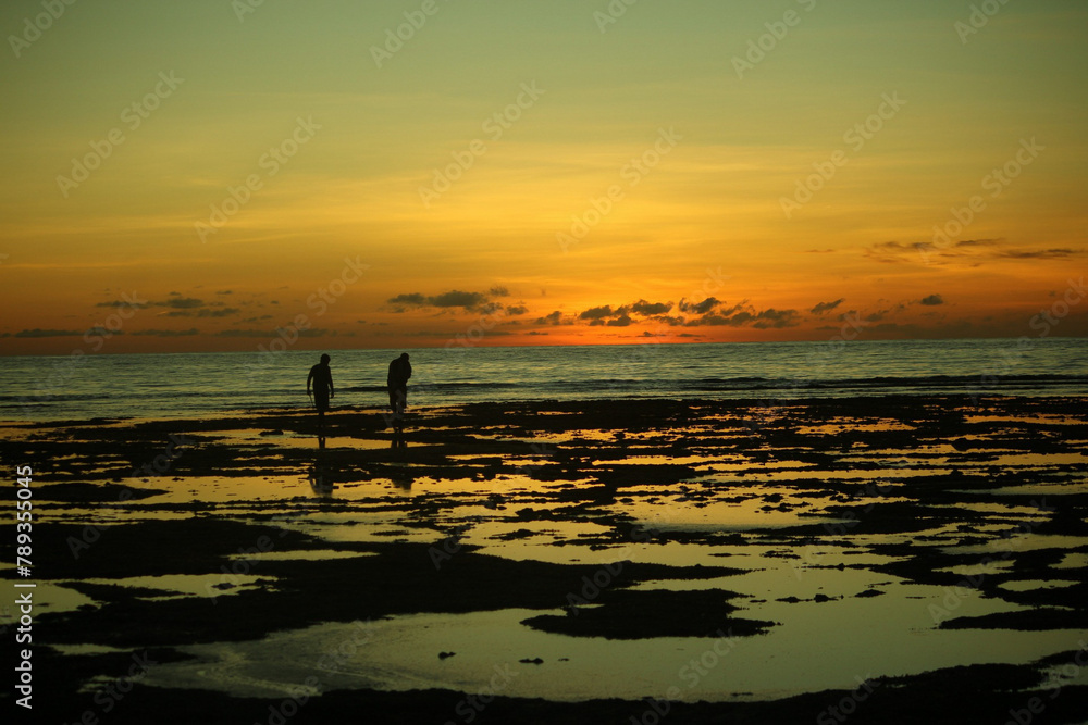 sunset on the beach