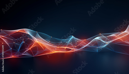 Modern digital abstract 3D background. AI-Generated Image