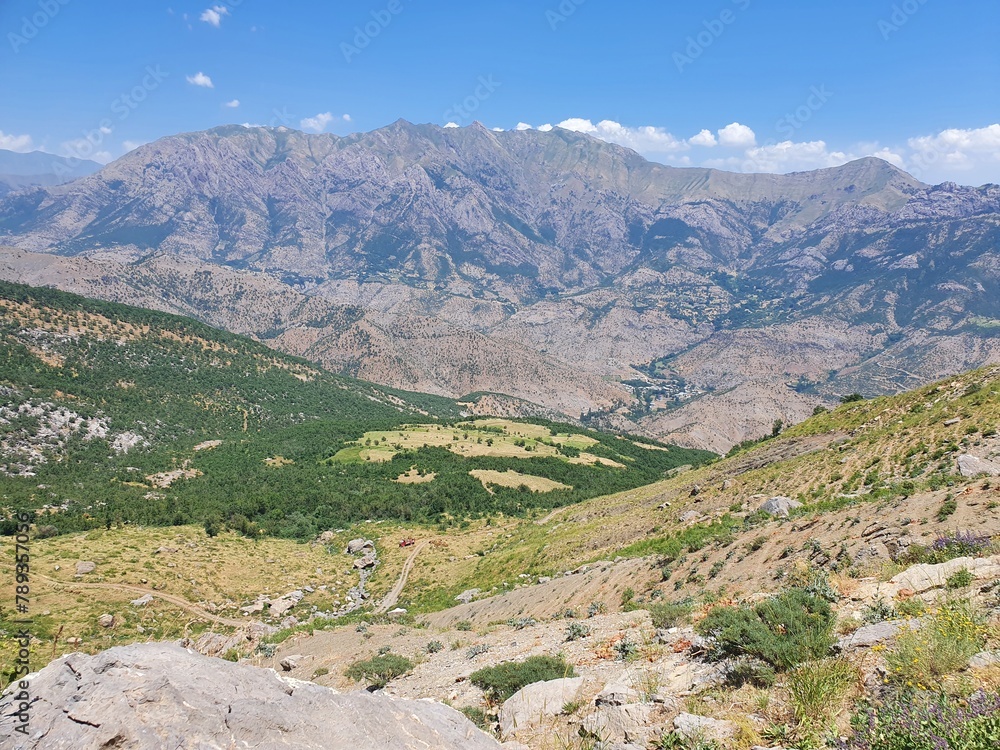 Naklejka premium mountain landscape with sky