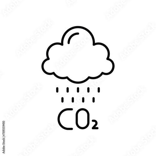 Carbon dioxide vector icon