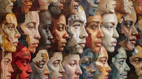 A tapestry of diverse facial structures, showcasing the beauty of human diversity and the myriad of ways in which features come together to form unique identities.