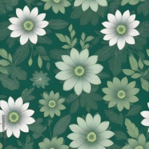 Seamless random small wild flower texture digital pattern 