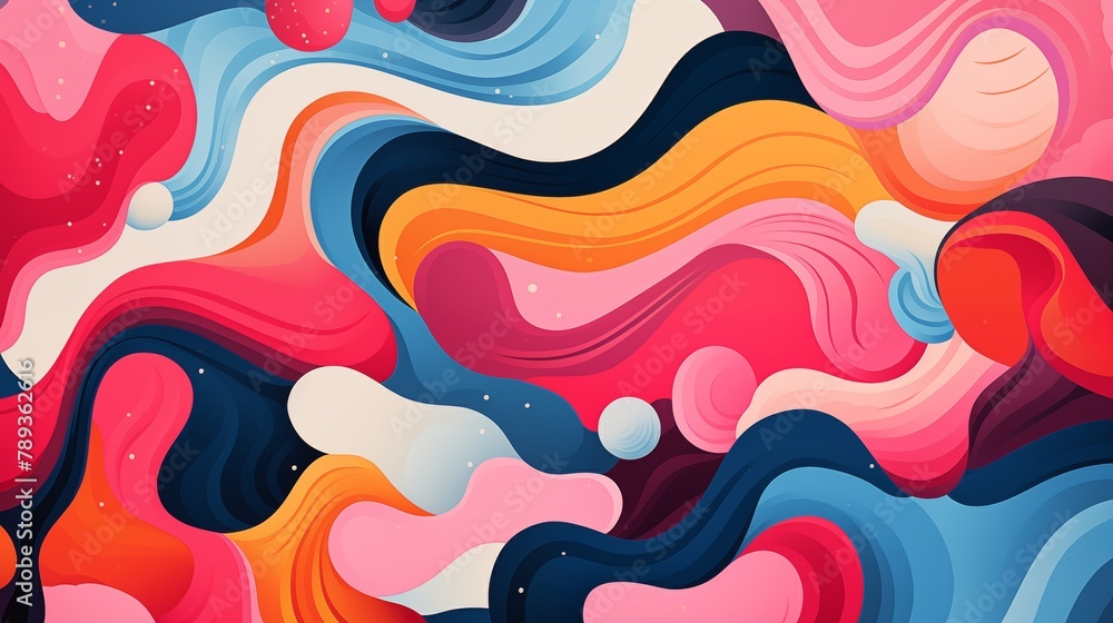 Mesmerizing Colorful Abstract Waves for Artistic Background.