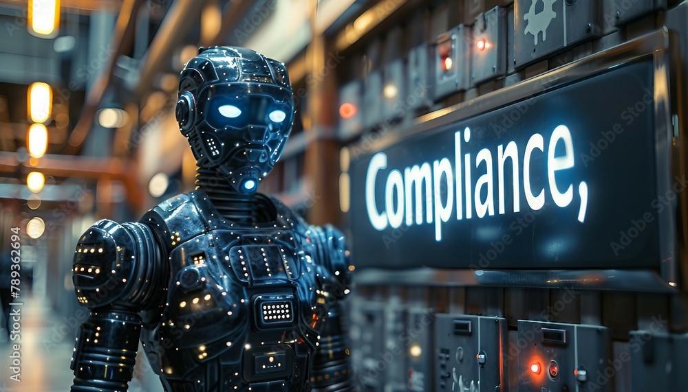 Governance Guardian: AI Safeguarding Compliance, AI-powered guardian standing vigilant, Governance Guardian: AI Safeguarding Compliance, AI-powered guardian standing vigilant,