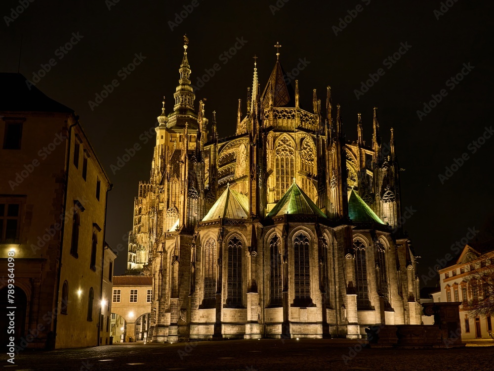 Praga, Katedra św. Wita ( Katedrála Sv. Víta ) Czechy - obrazy, fototapety, plakaty 