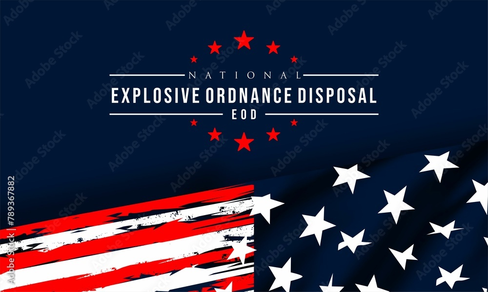 Illustration vector graphic of national explosive ordnance disposal (EOD) day Illustration vector graphic of national explosive ordnance disposal (EOD) day