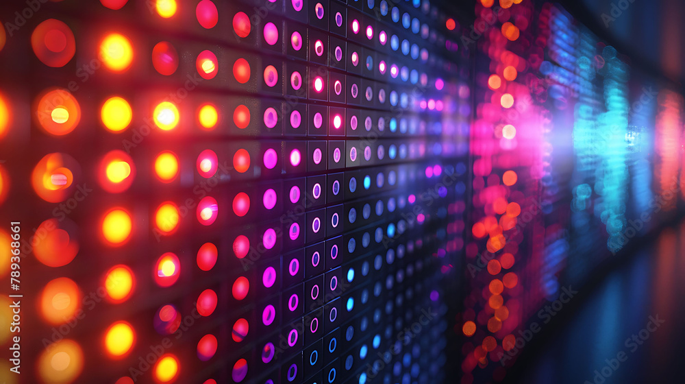 Abstract background of colorful LED lights with shallow depth of field and bokeh Abstract background of colorful LED lights with shallow depth of field and bokeh