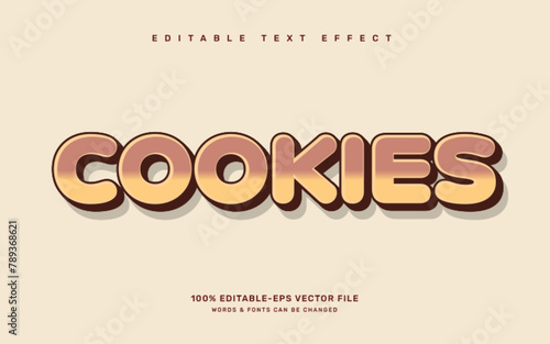 Cookies editable text effect template