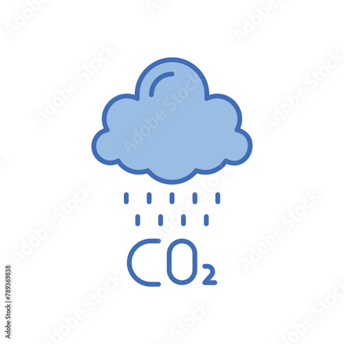 Carbon dioxide vector icon