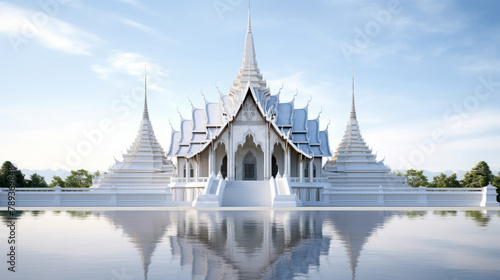 thai temple on background