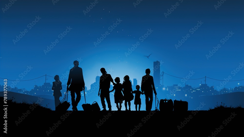 WORLD REFUGEE DAY VECTOR ILLUSTRATION. VECTOR illustration WORLD REFUGEE DAY VECTOR ILLUSTRATION. VECTOR illustration