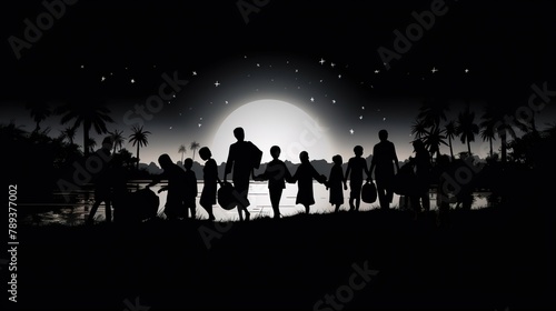 WORLD REFUGEE DAY VECTOR ILLUSTRATION. VECTOR illustration