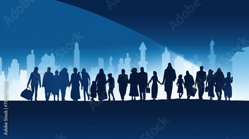 WORLD REFUGEE DAY VECTOR ILLUSTRATION. VECTOR illustration photo