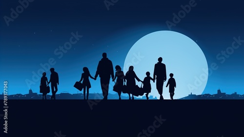 WORLD REFUGEE DAY VECTOR ILLUSTRATION. VECTOR illustration