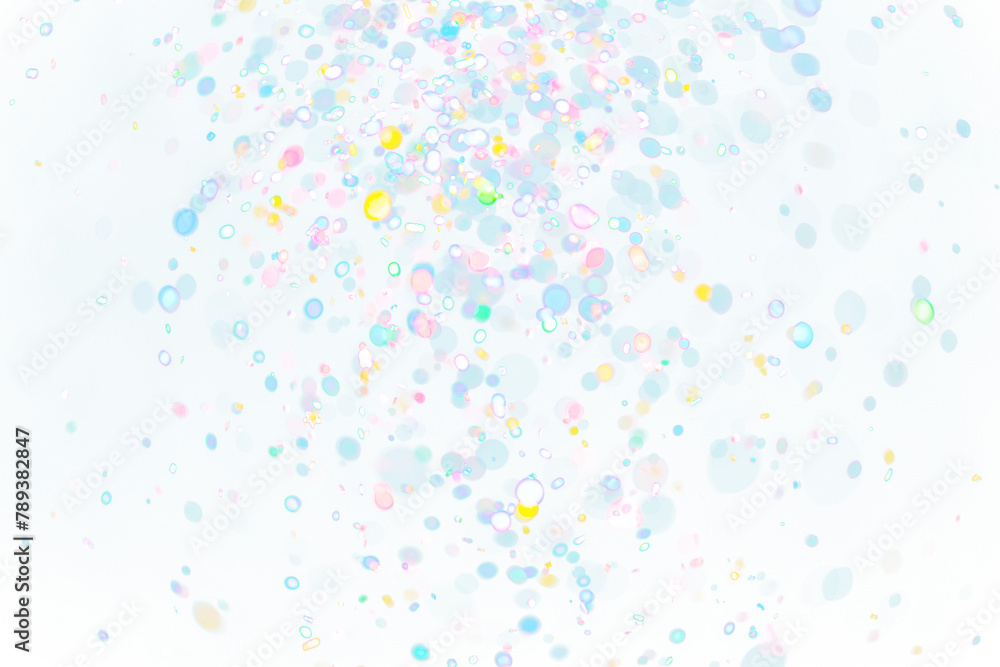 White glitter png bokeh overlay sequin confetti on transparent background