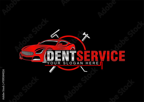 dent pdr car automotive service logo template