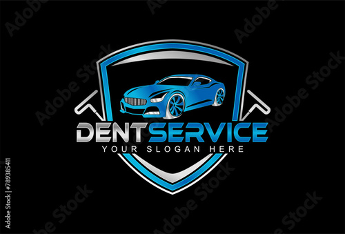 dent pdr car automotive service logo template