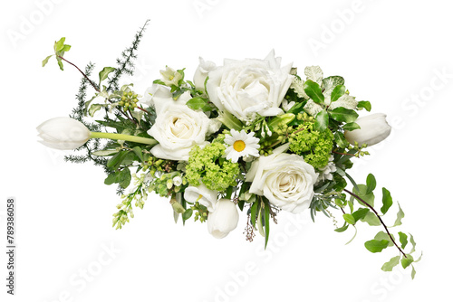 PNG white flower bouquet sticker